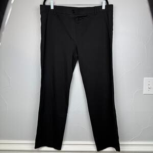 Betabrand Black Dress Yoga Pants 2XL Petite Straight Leg Comfort Workwear